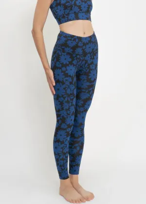 Surf & Yoga Highwaist Leggings mit Dark Moonflower Print