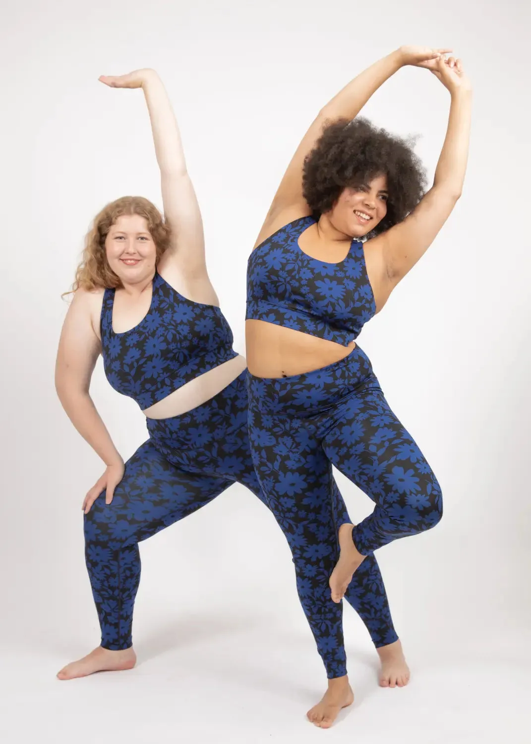 Surf & Yoga Highwaist Leggings mit Dark Moonflower Print