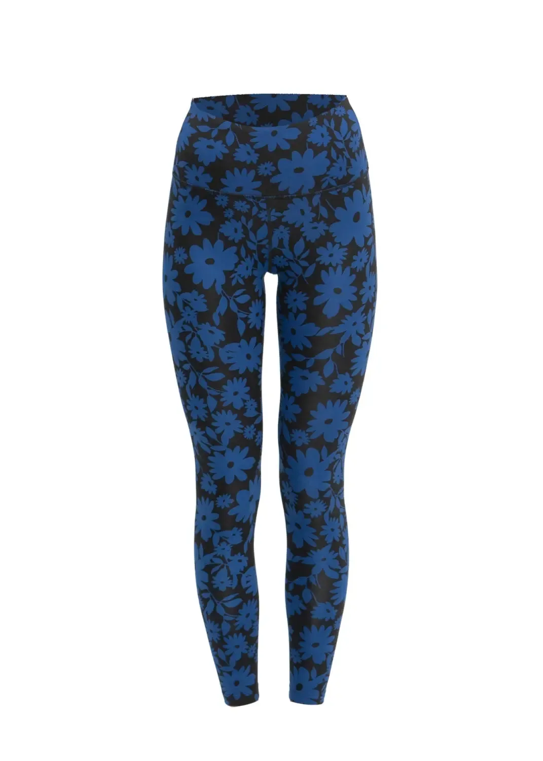 Surf & Yoga Highwaist Leggings mit Dark Moonflower Print