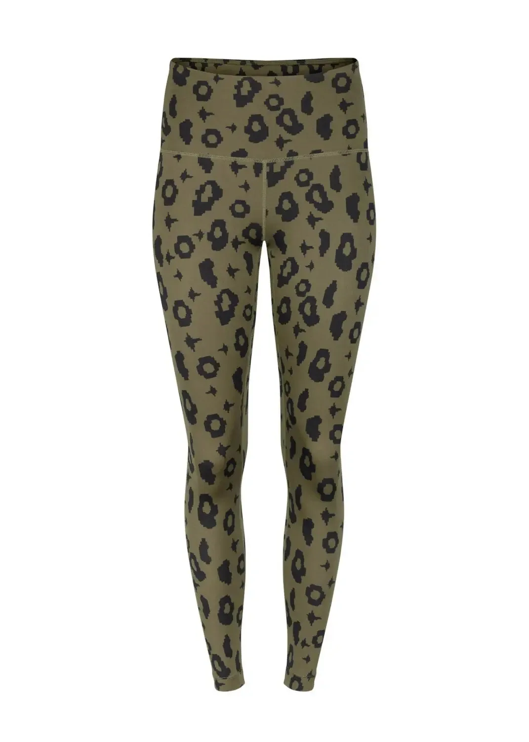 Surf & Yoga Leggings in Green Leopard