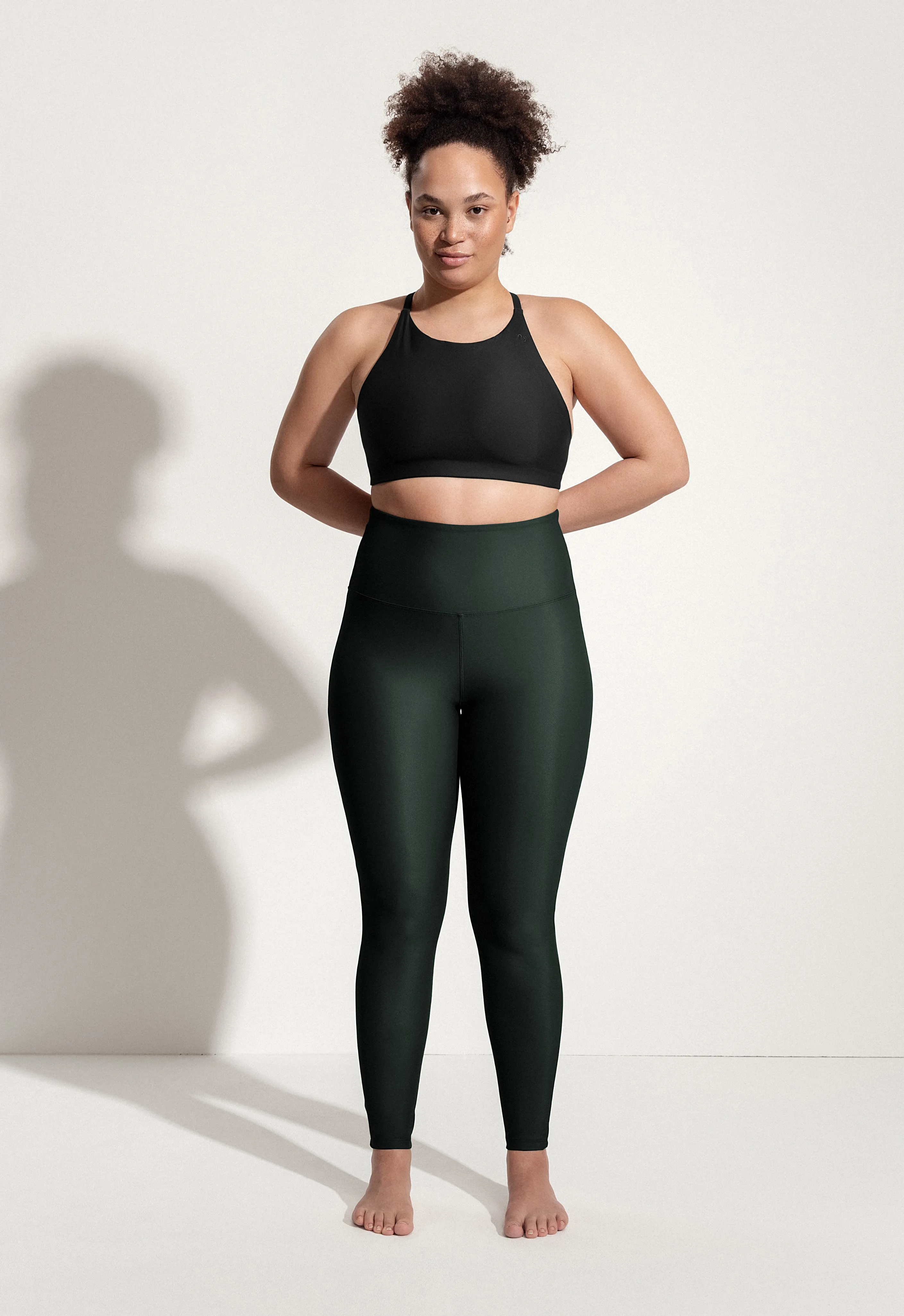 Surf & Yoga Leggings „Larimar“ in Nachtgrün