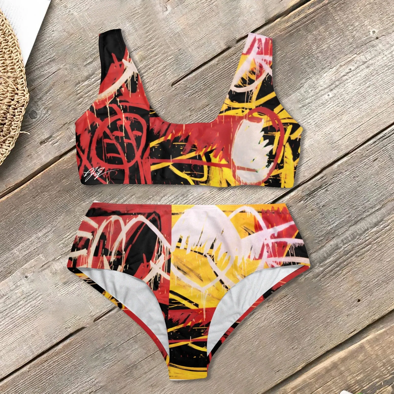 Swallowed Tears Women's Wide Strap Bikini Set