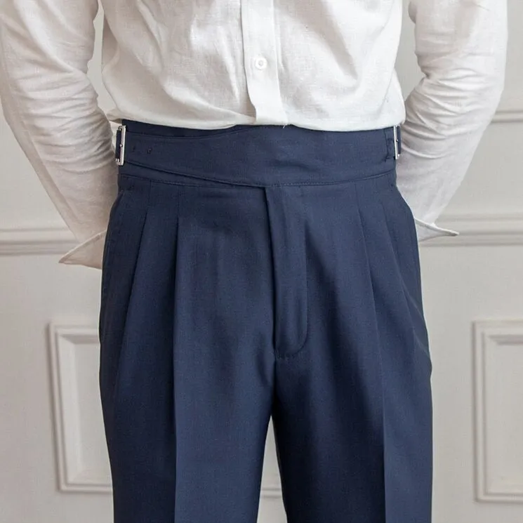 TailorFlex™ | Men's High-Waisted Trousers | Tailored Fit, Pleated Front & Adjustable Side Buckle
