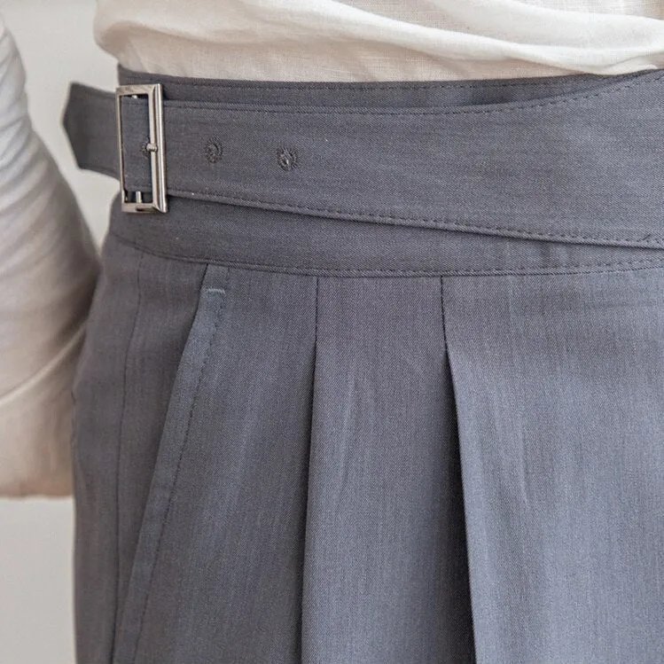 TailorFlex™ | Men's High-Waisted Trousers | Tailored Fit, Pleated Front & Adjustable Side Buckle