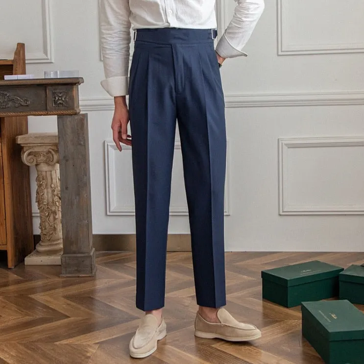 TailorFlex™ | Men's High-Waisted Trousers | Tailored Fit, Pleated Front & Adjustable Side Buckle