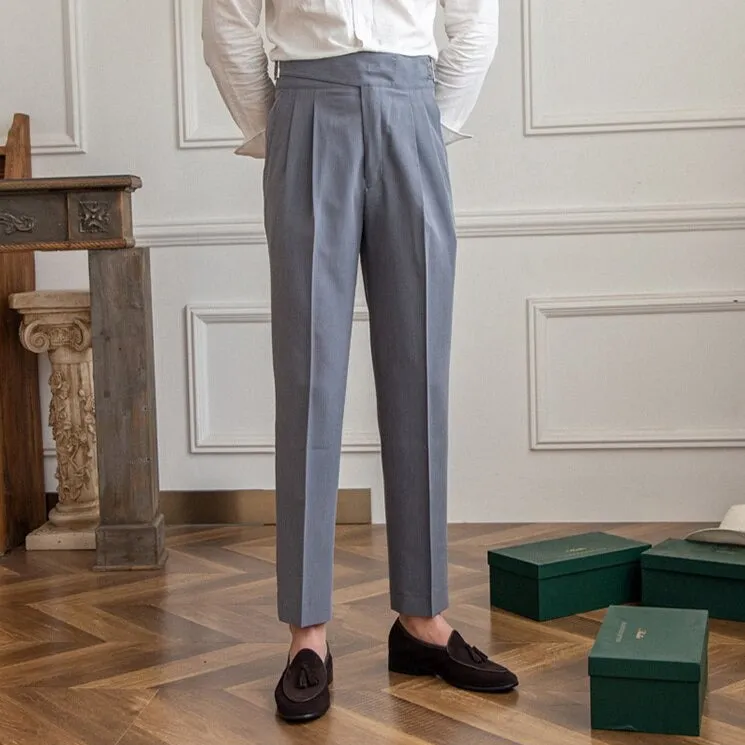 TailorFlex™ | Men's High-Waisted Trousers | Tailored Fit, Pleated Front & Adjustable Side Buckle