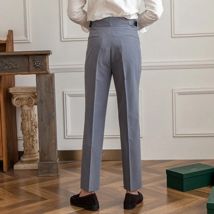 TailorFlex™ | Men's High-Waisted Trousers | Tailored Fit, Pleated Front & Adjustable Side Buckle