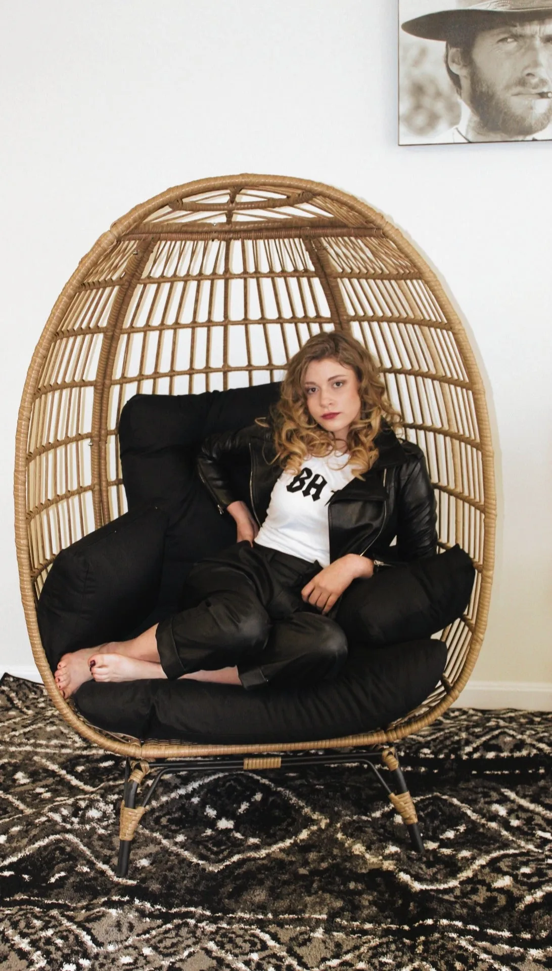 Tara Black Vegan Leather Pleated Pants