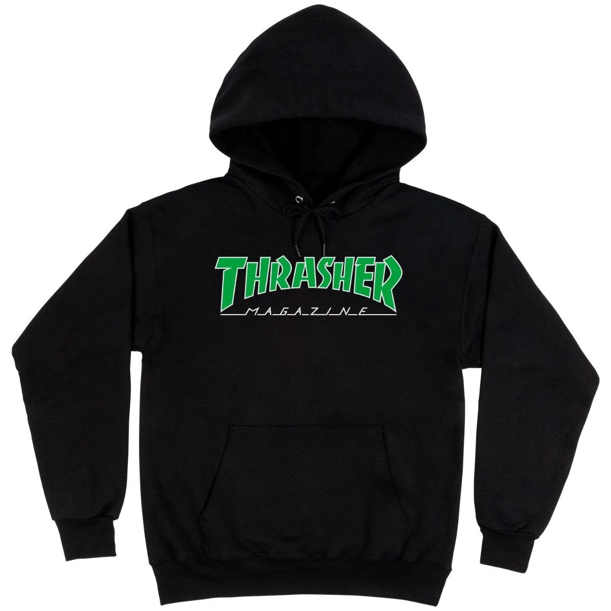 Thrasher - Outlined Hoodie Black/Green