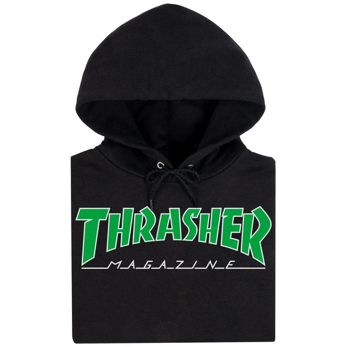 Thrasher - Outlined Hoodie Black/Green