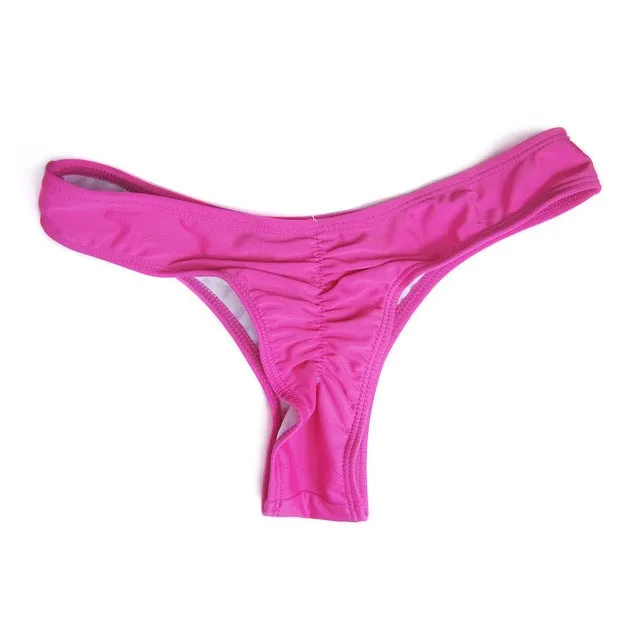 TOKITIND 2020 Cheeky Bottom Sexy Brazilian Mini Thong V Shape G-String Bikini Beach Underwear Swimwear Briefs Swimsuit Panties