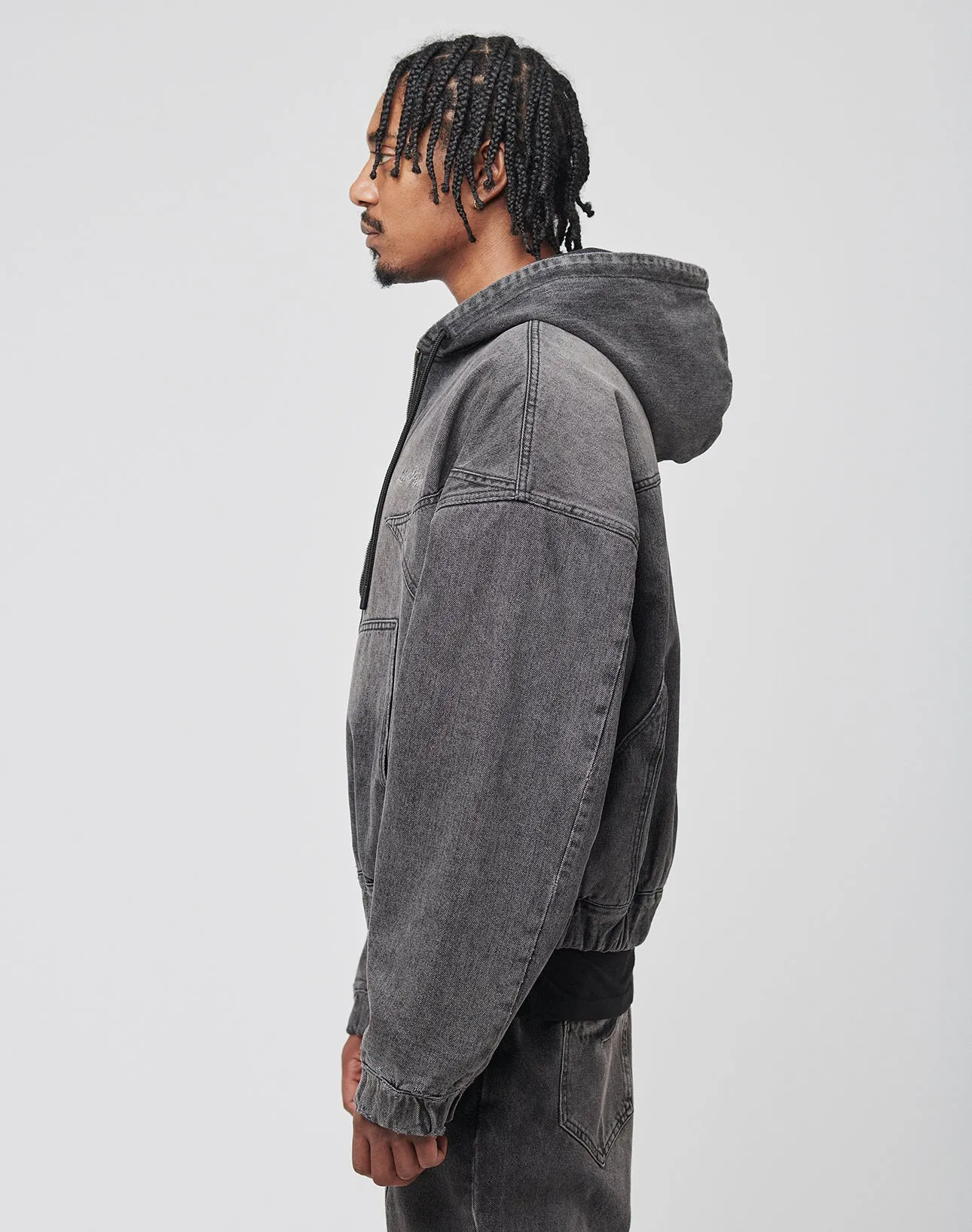 Tribal Denim Hooded Zip