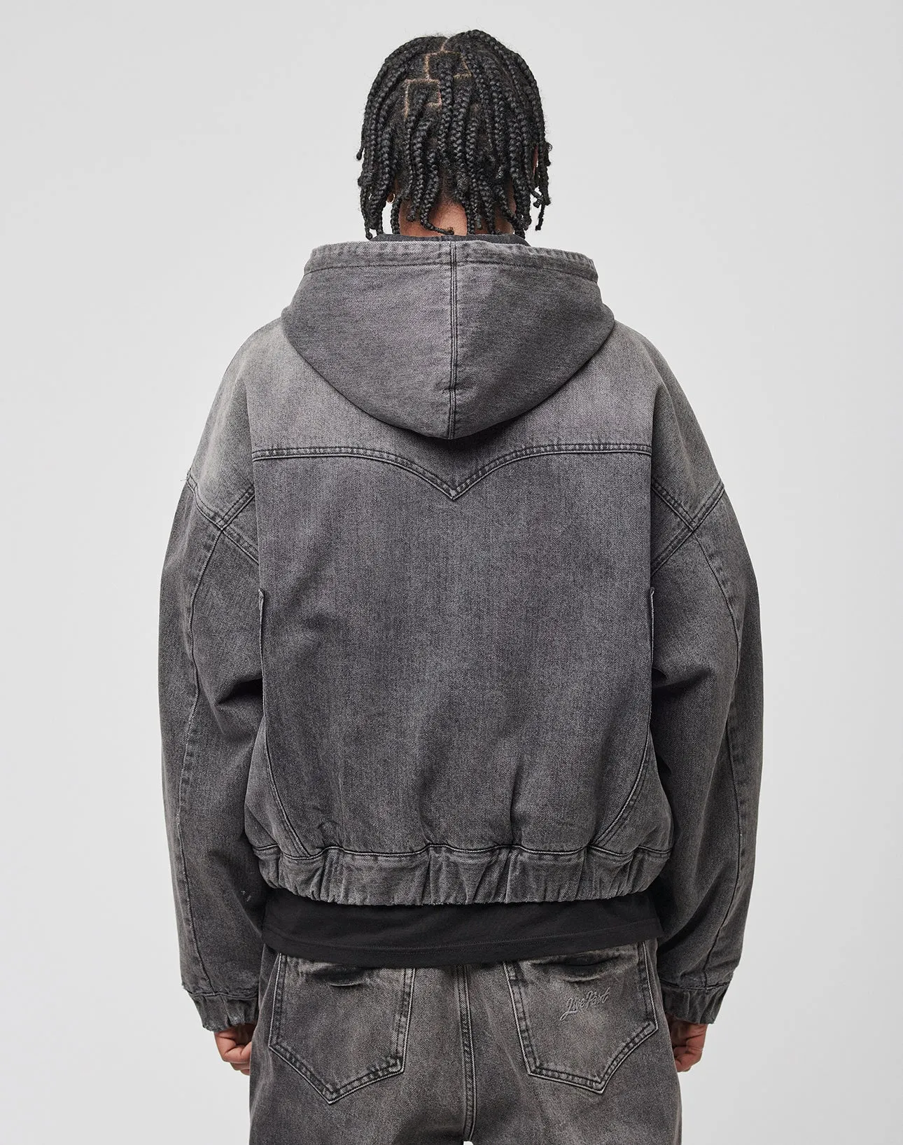 Tribal Denim Hooded Zip