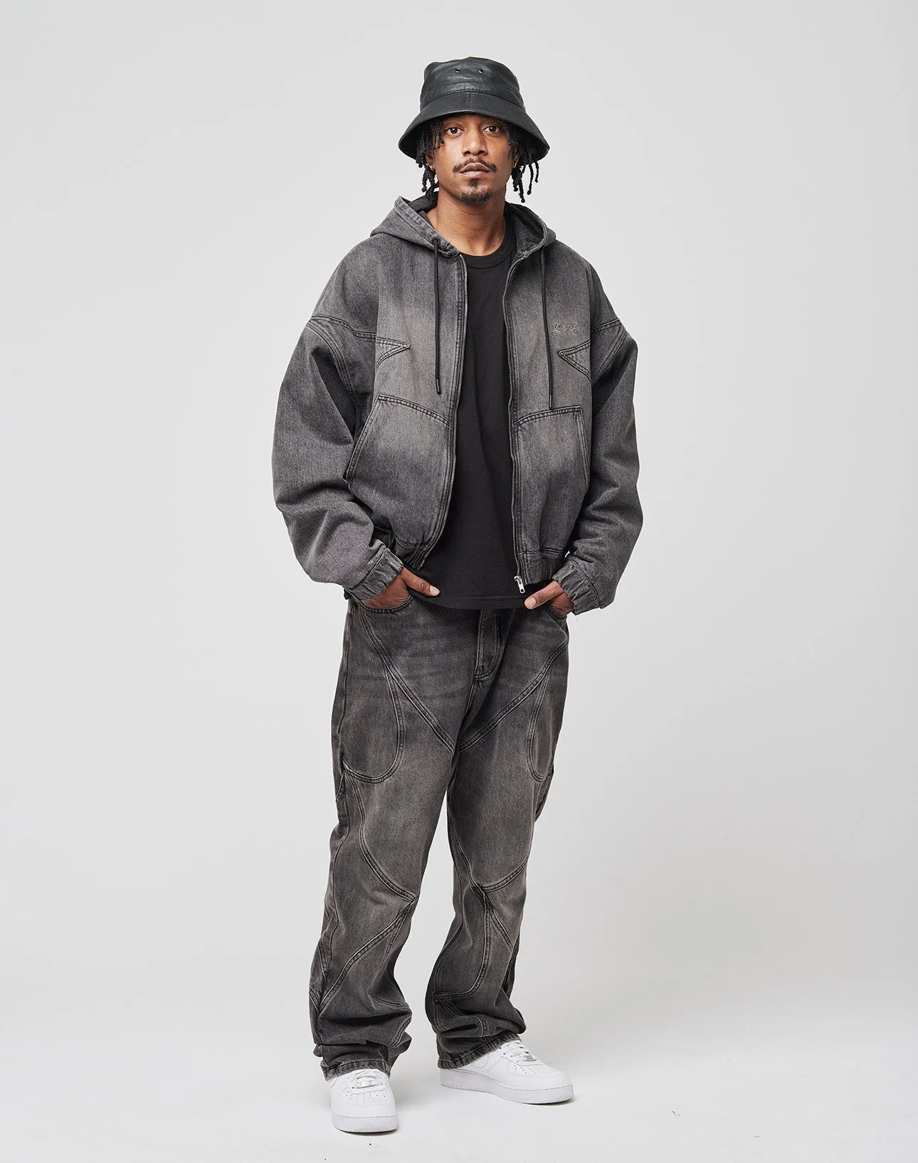 Tribal Denim Hooded Zip
