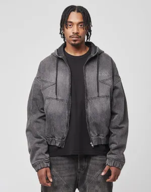 Tribal Denim Hooded Zip