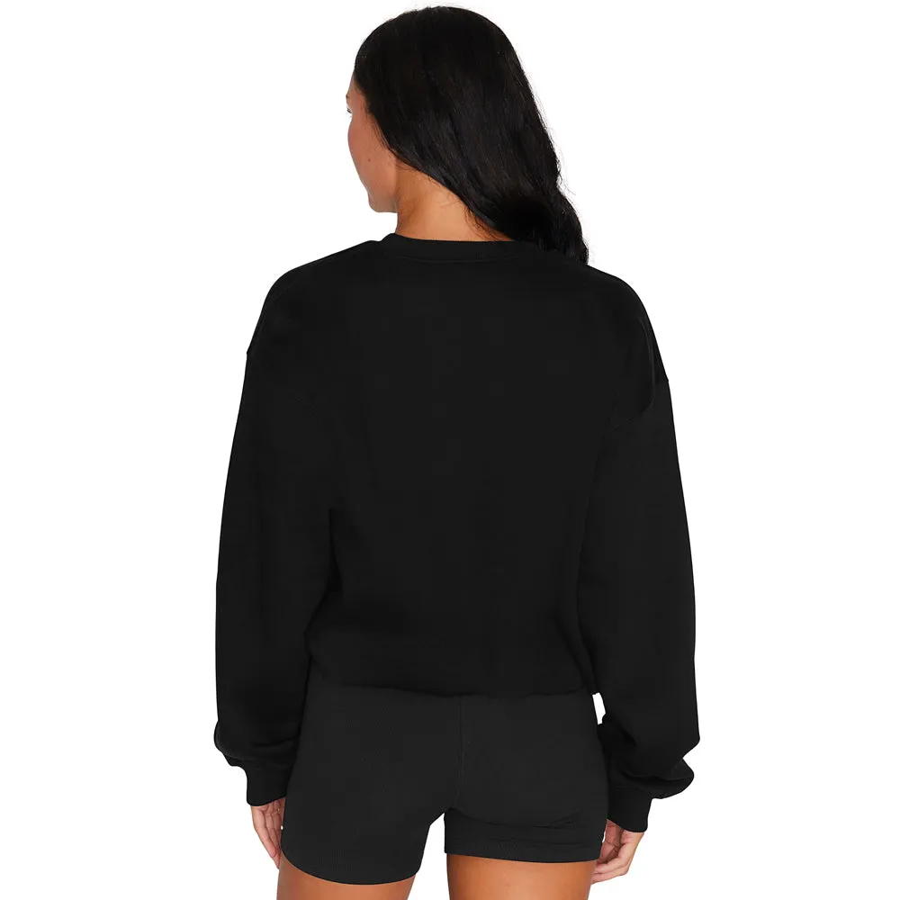Trinity College Black Cropped Crewneck