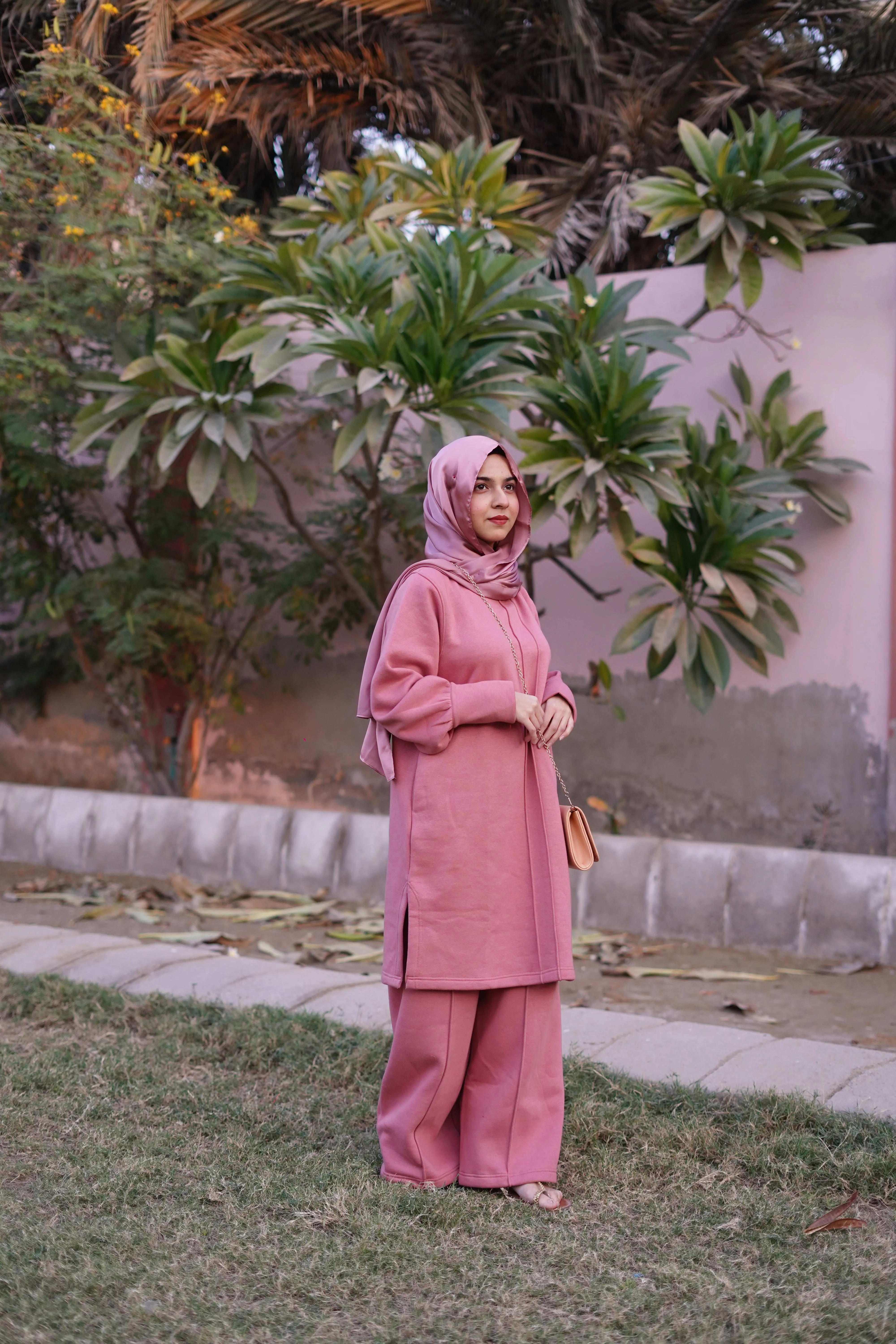 Tulip Fleece Co Ord Set - Candy Pink