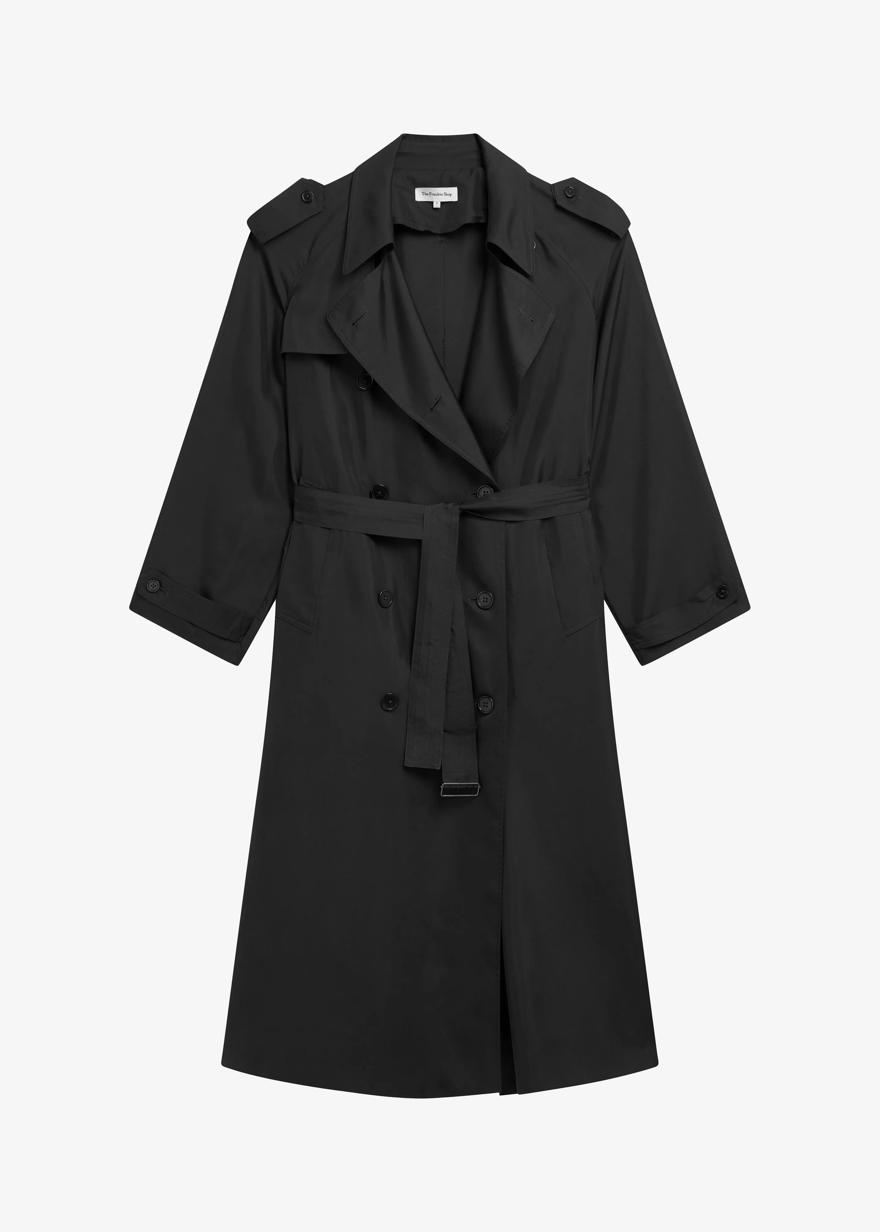 Veyron Silk Trench - Black