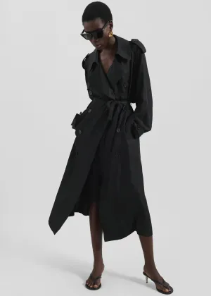 Veyron Silk Trench - Black
