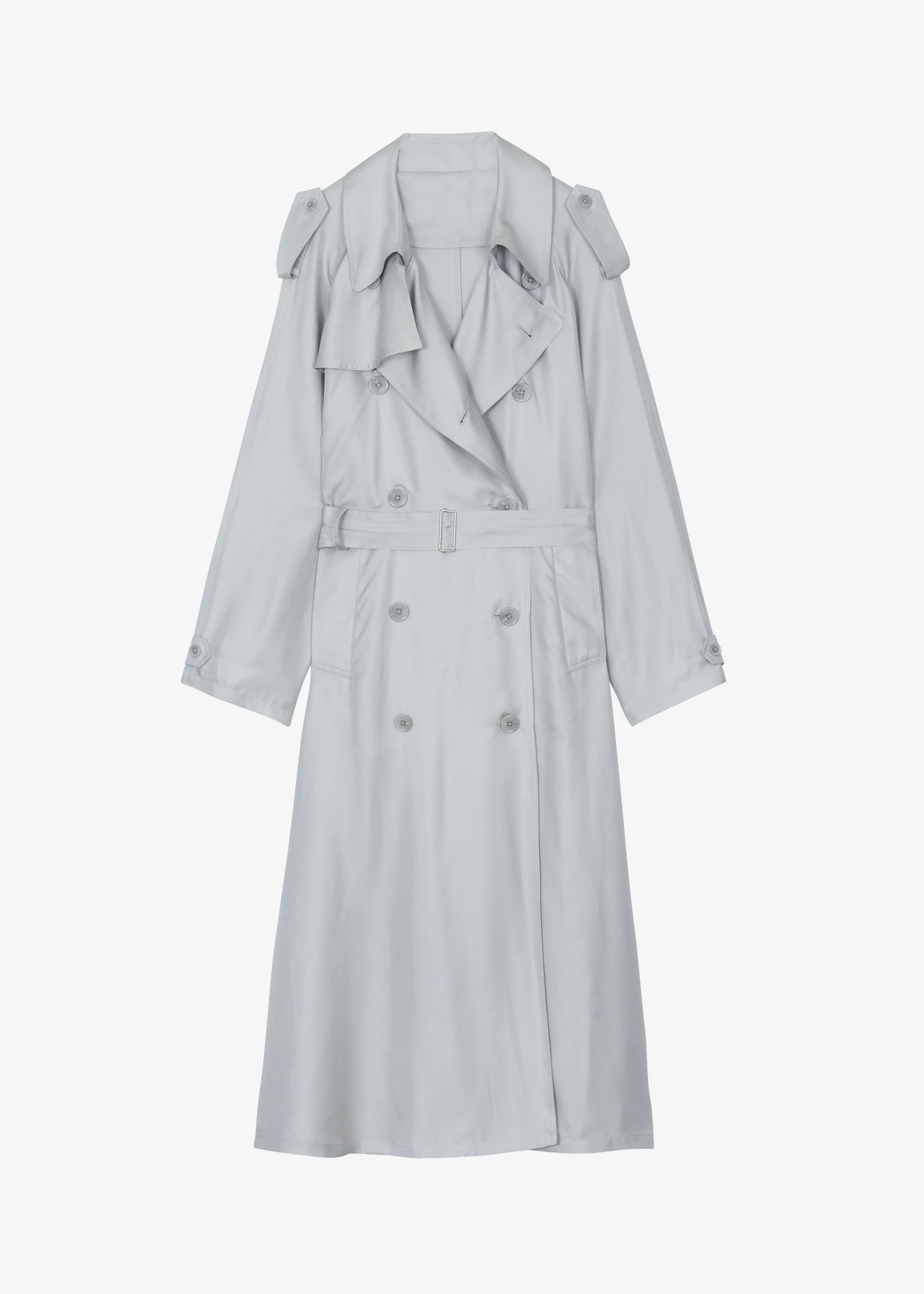 Veyron Silk Trench - Grey