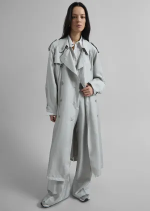 Veyron Silk Trench - Grey