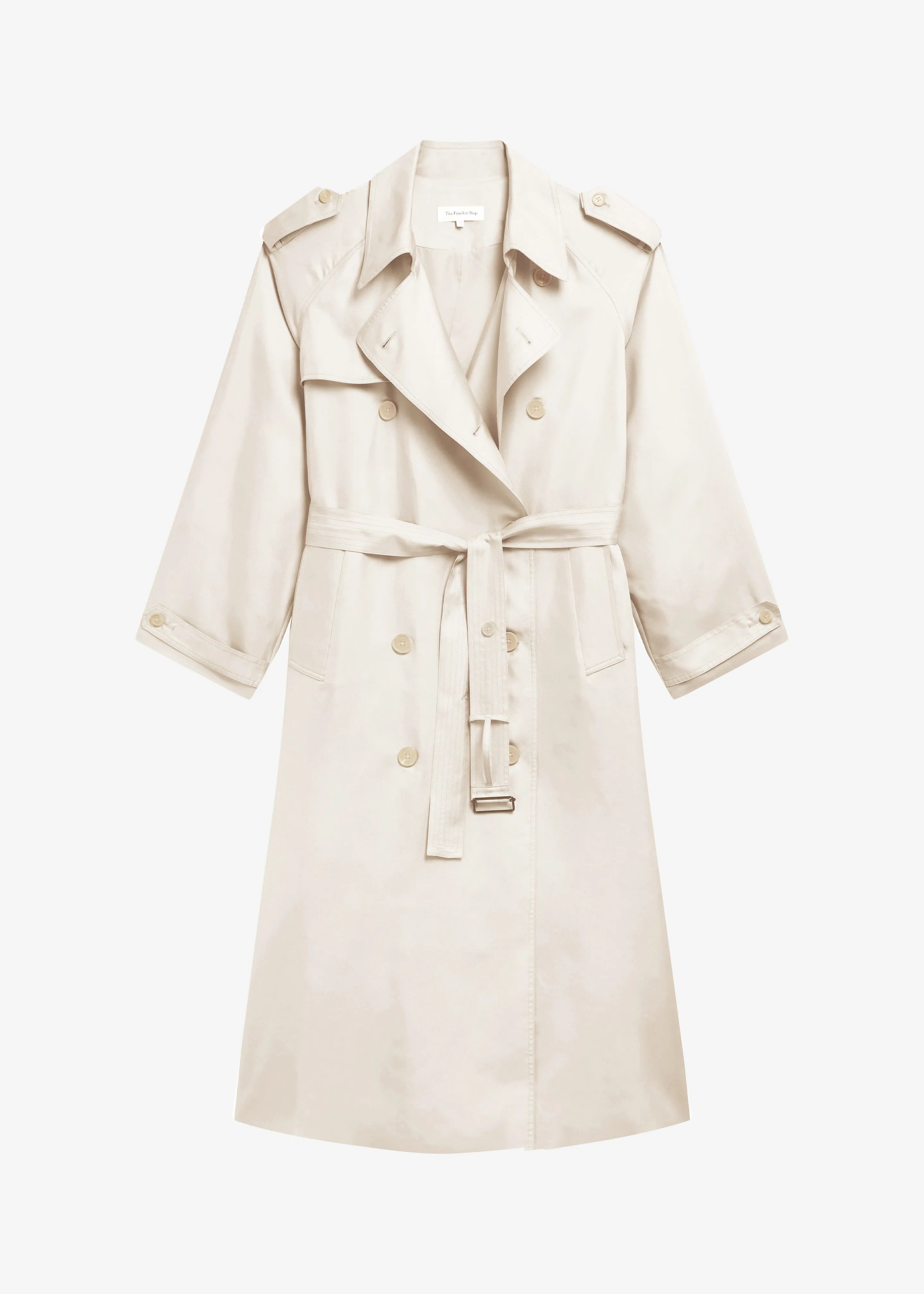 Veyron Silk Trench - Ivory