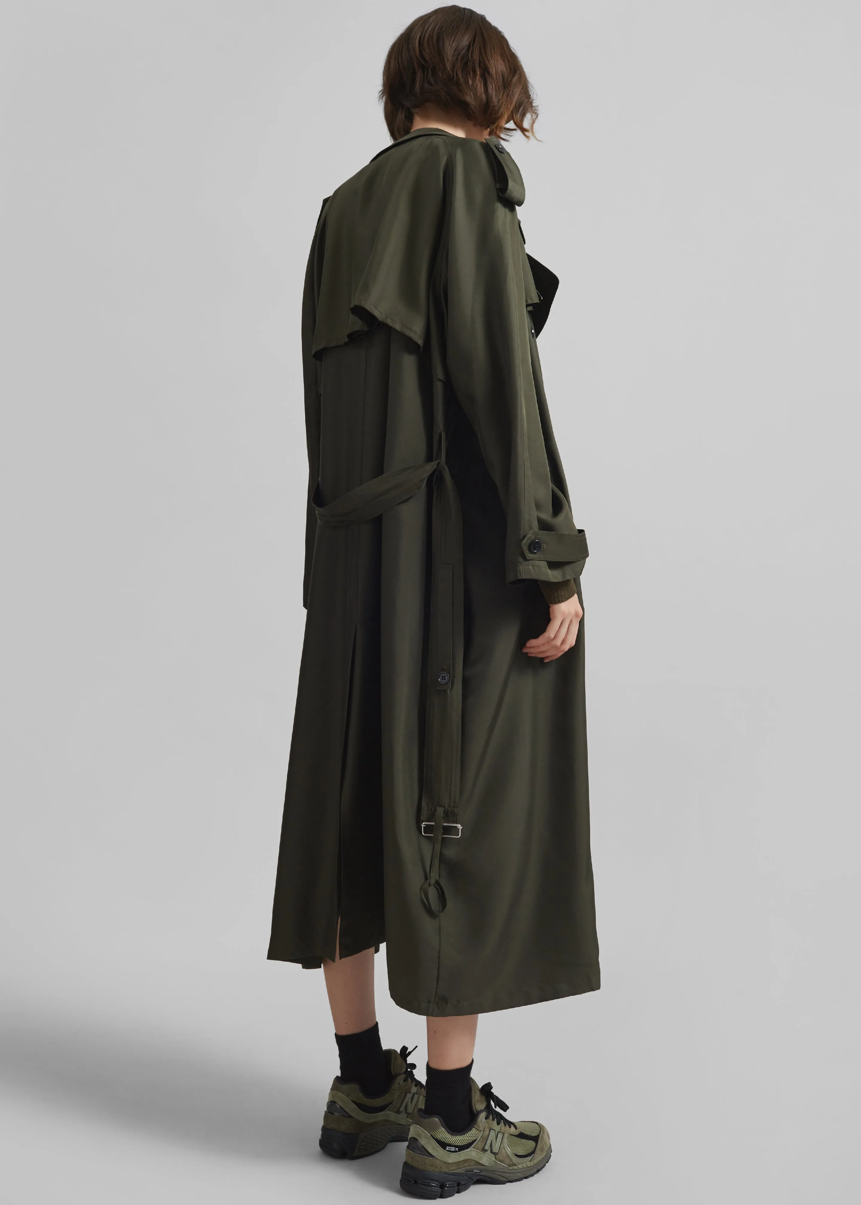 Veyron Silk Trench - Khaki