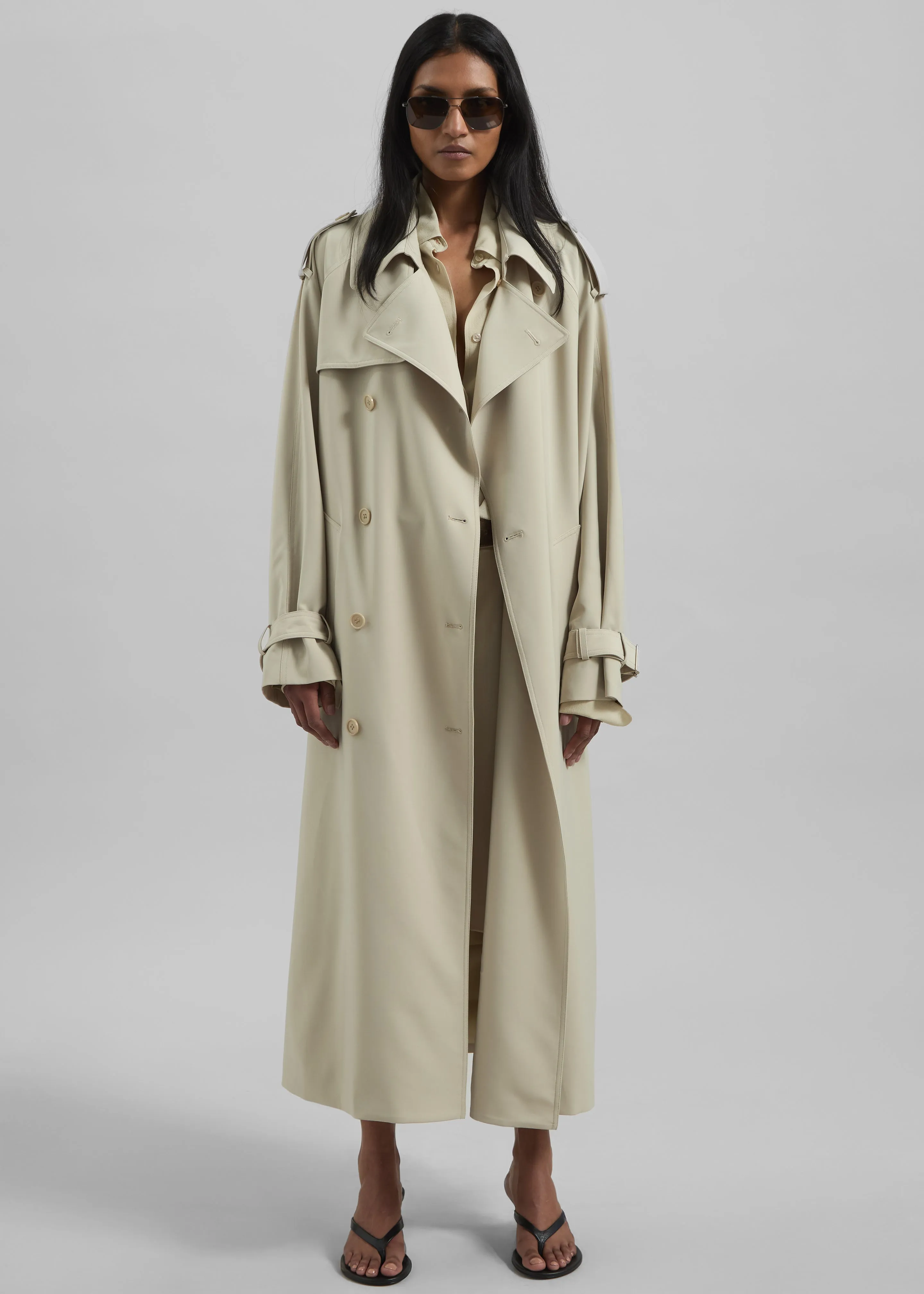 Veyron Trench Coat - Cement