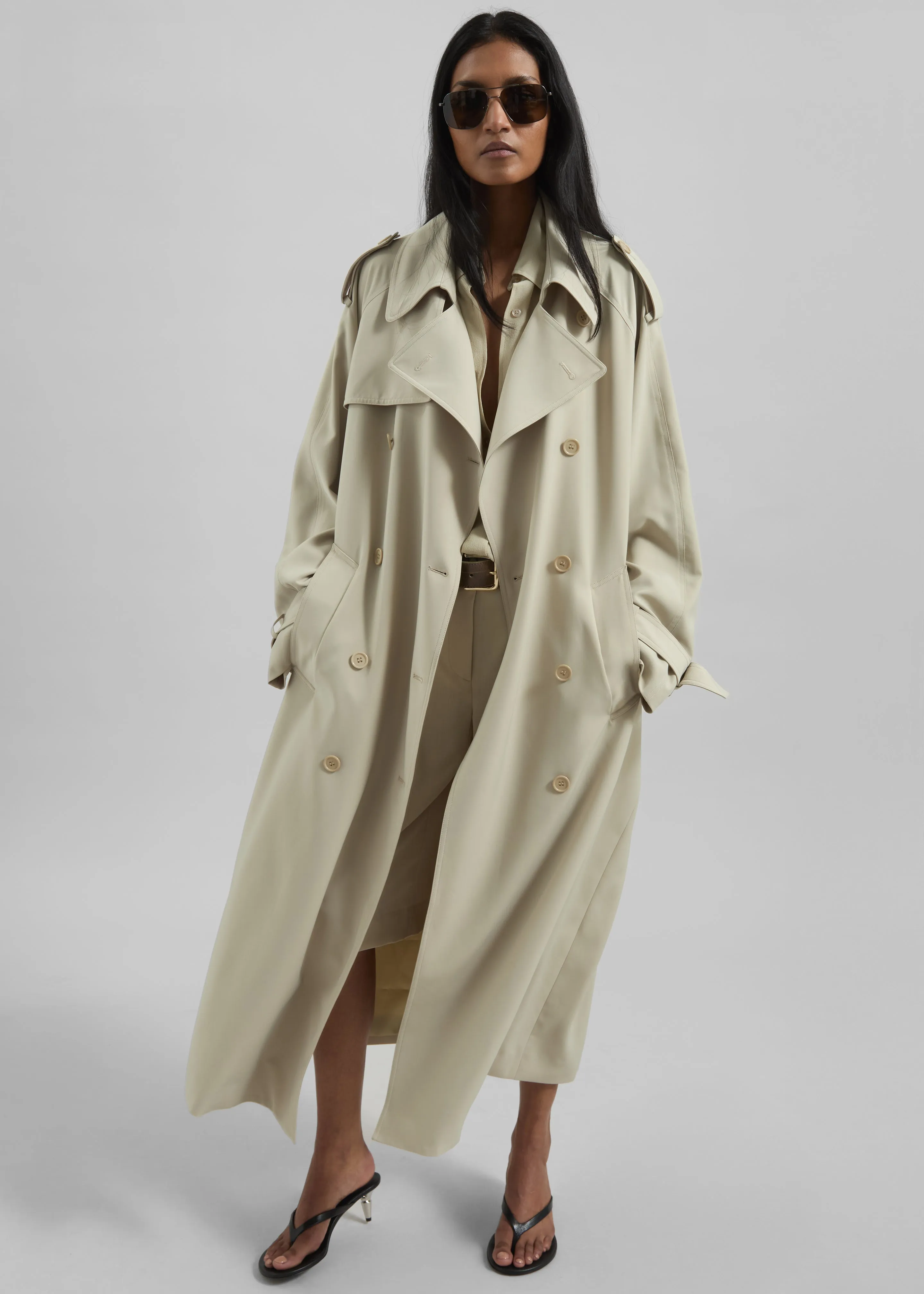 Veyron Trench Coat - Cement