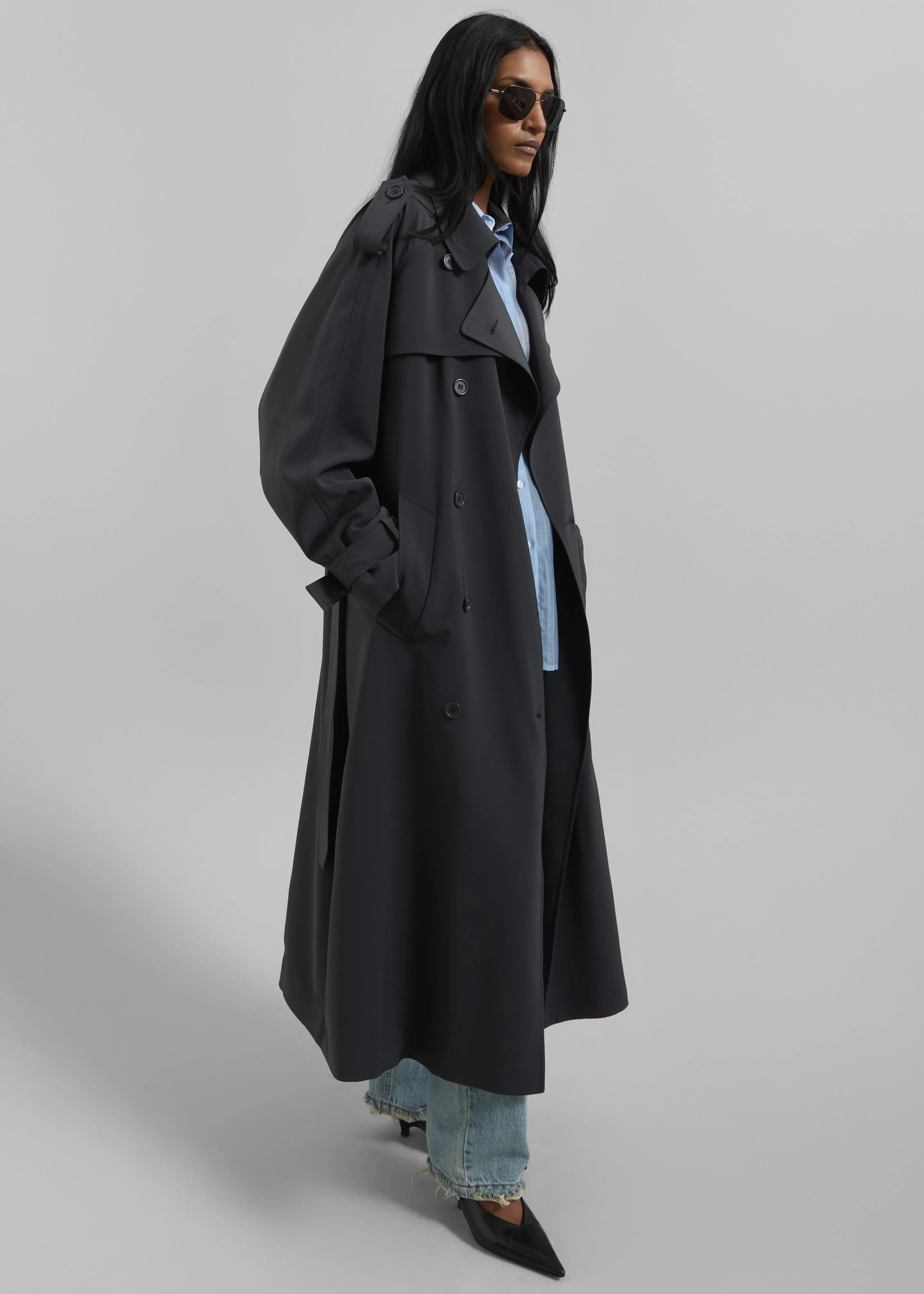 Veyron Trench Coat - Storm Grey