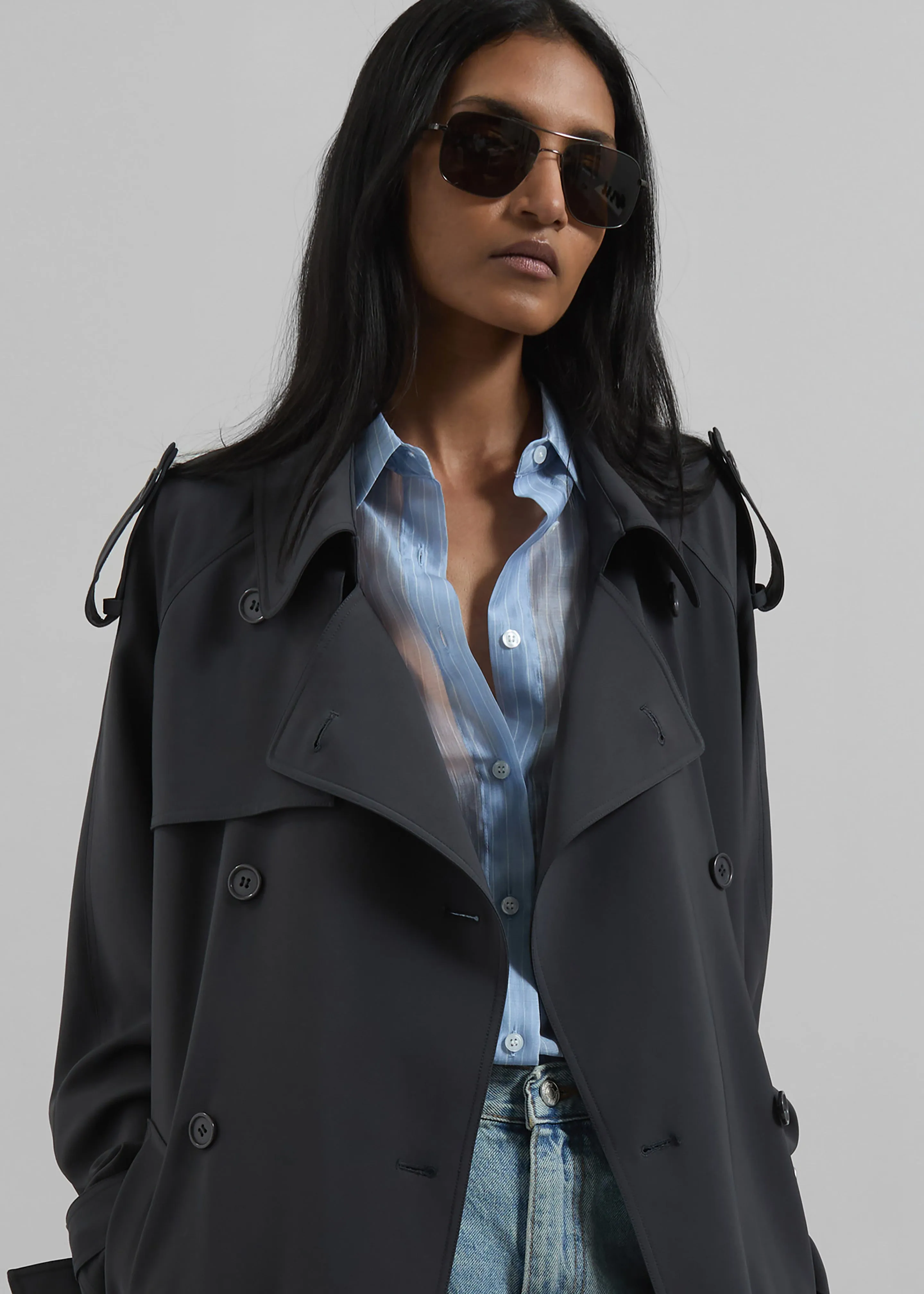 Veyron Trench Coat - Storm Grey