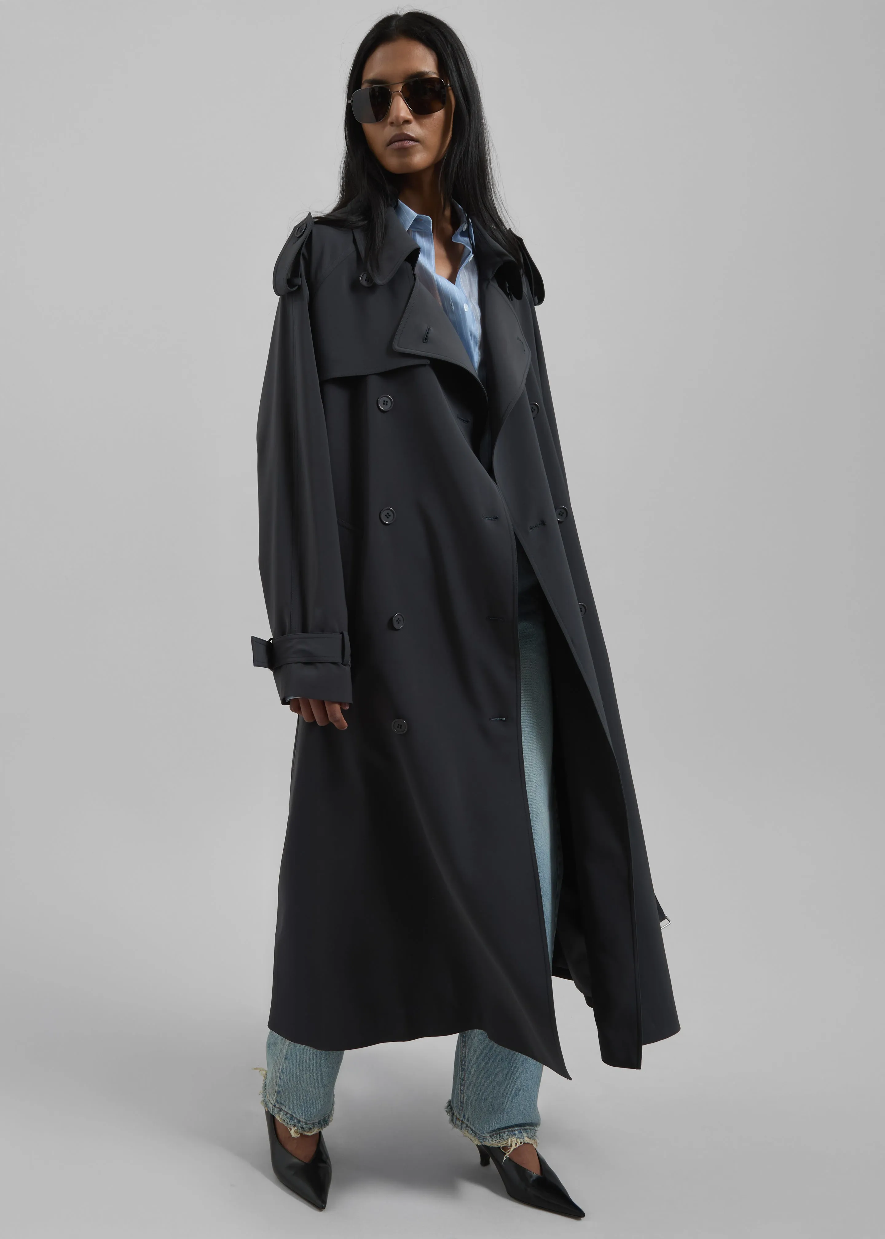 Veyron Trench Coat - Storm Grey