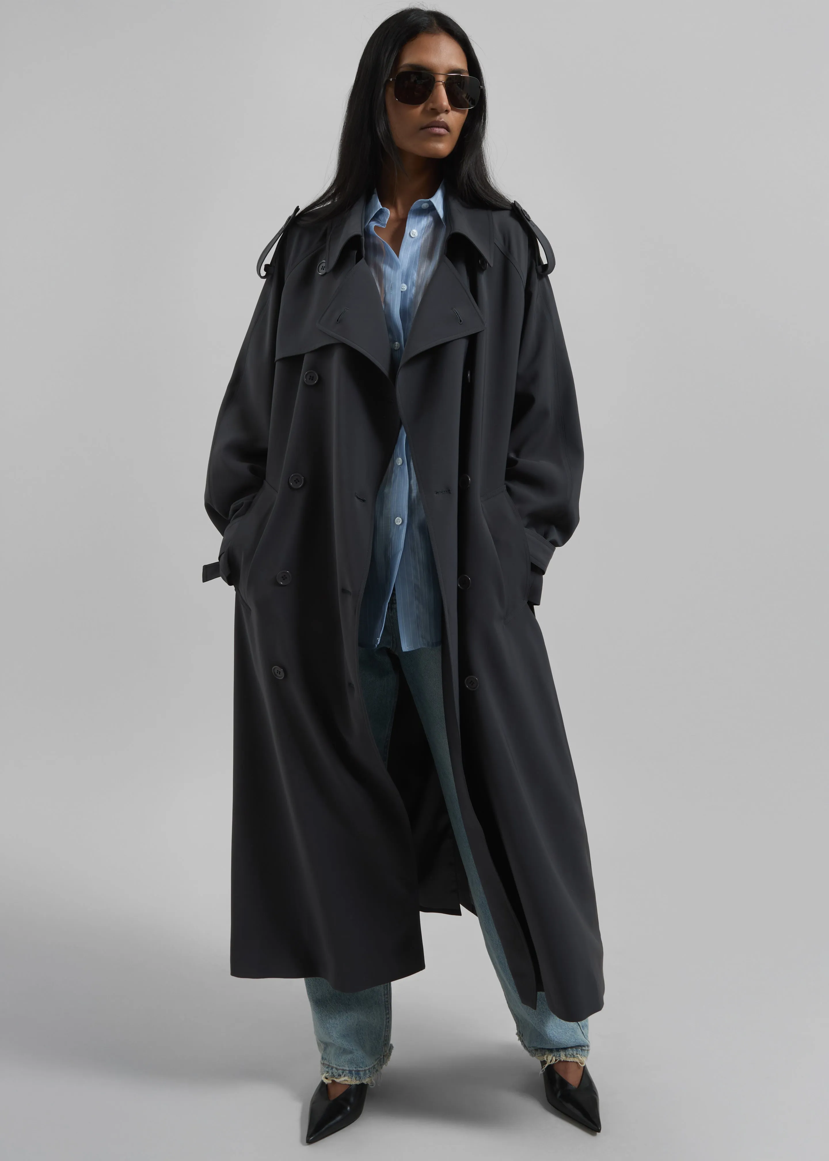 Veyron Trench Coat - Storm Grey
