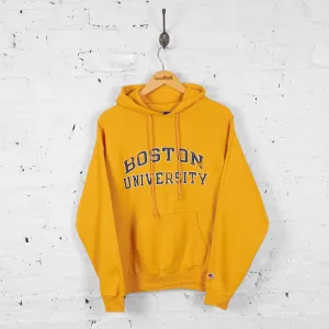 Vintage Boston University Champion Hoodie - Yellow - M
