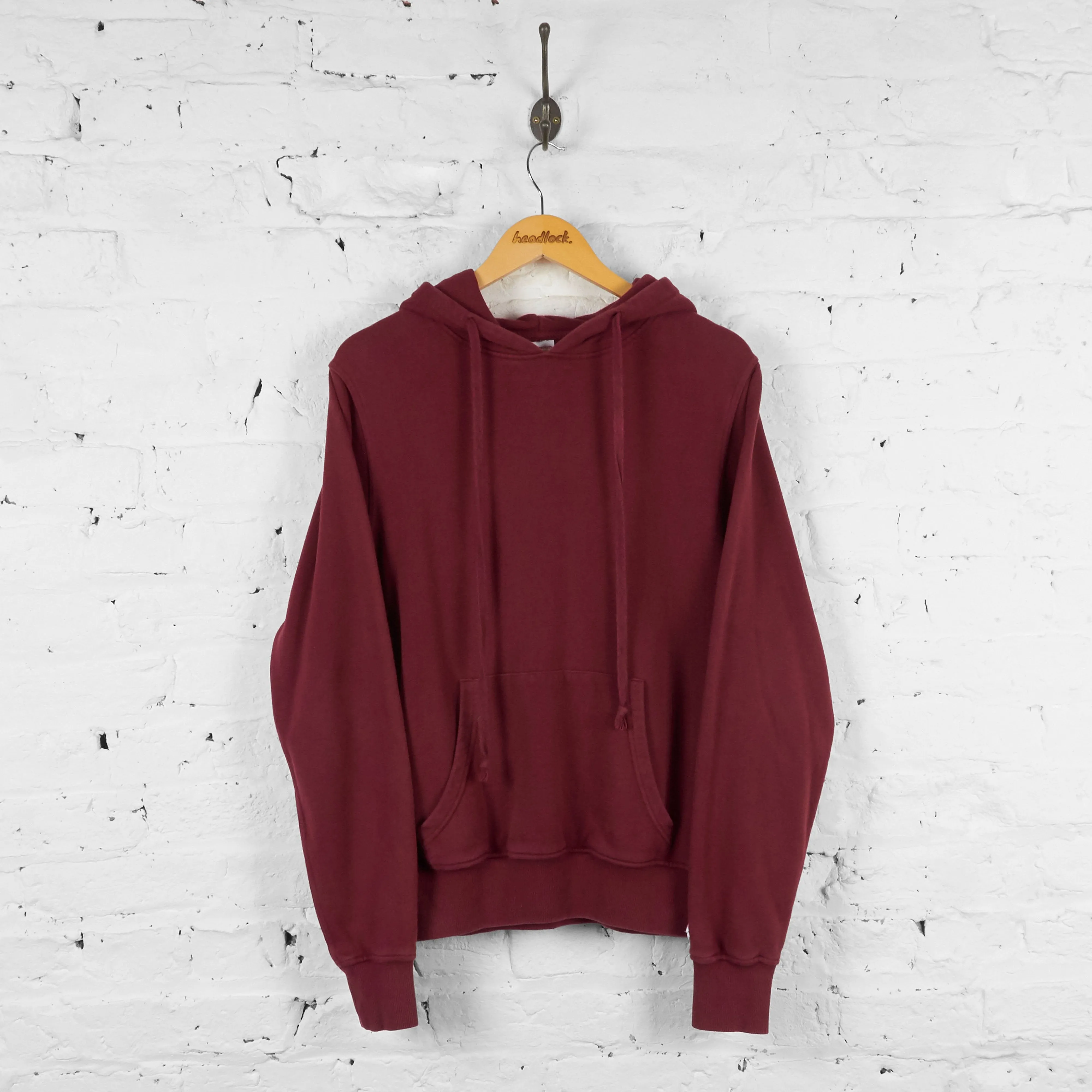 Vintage Champion Hoodie - Burgundy - M
