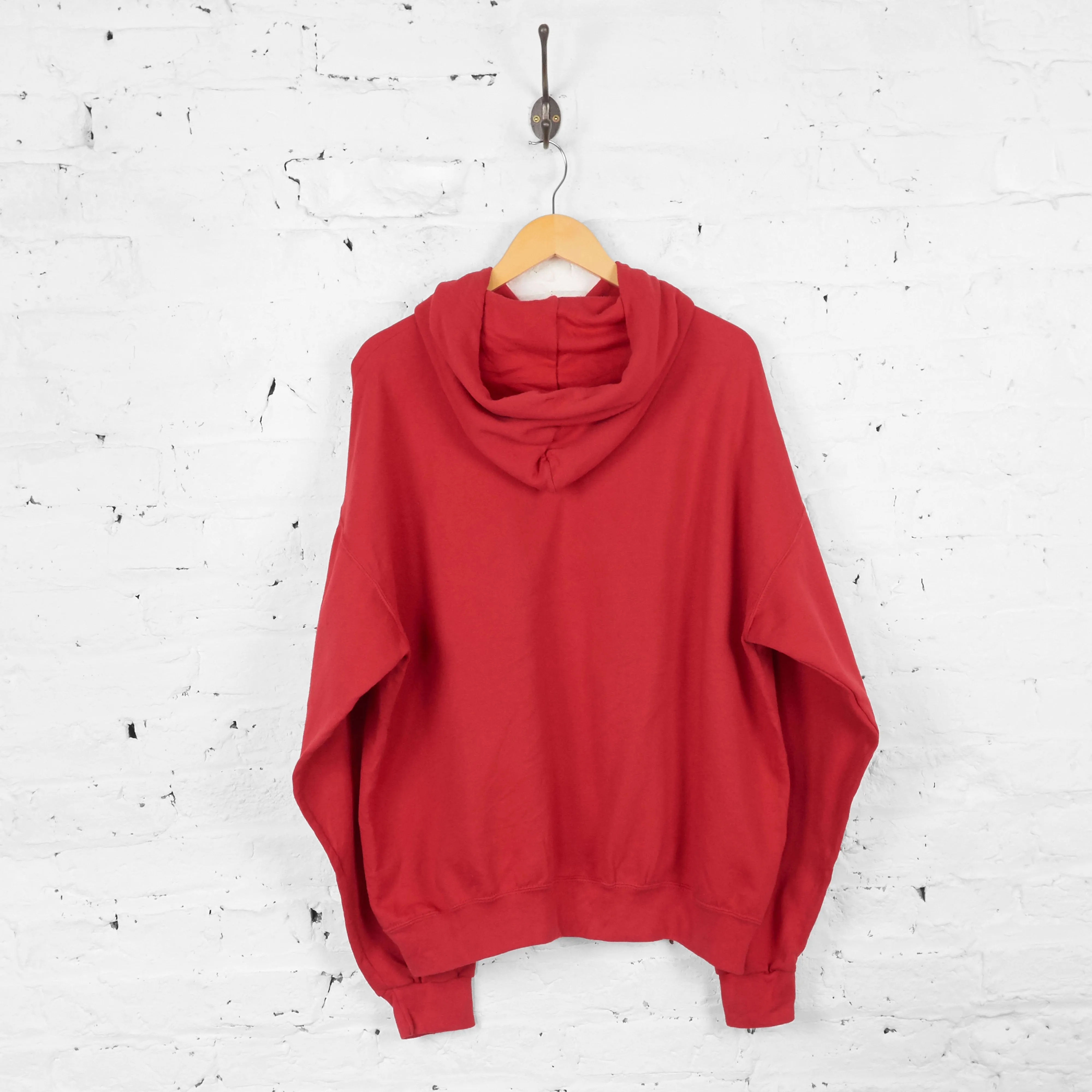 Vintage Champion Hornets Lynchburg College Hoodie - Red - XL