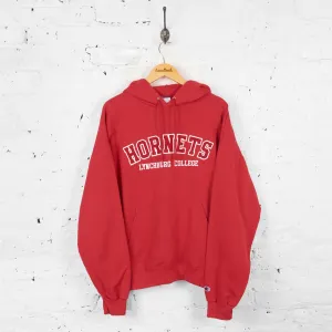 Vintage Champion Hornets Lynchburg College Hoodie - Red - XL
