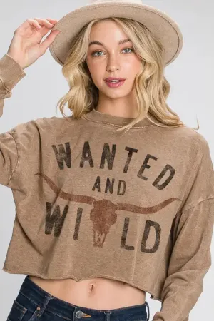 Wanted and Wild Cropped Sweatshirt