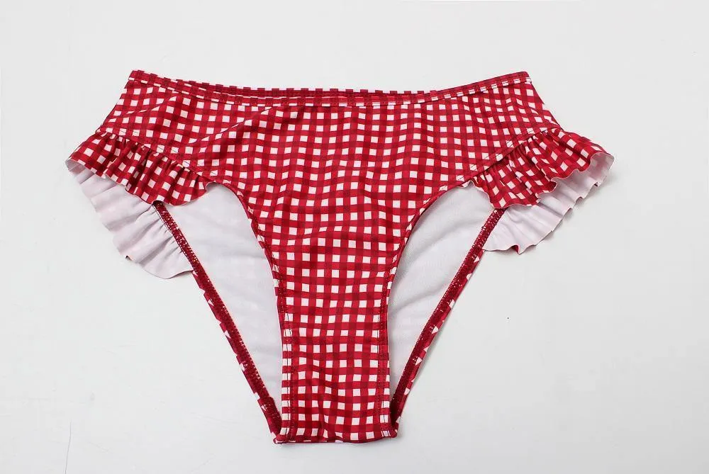 Women Bikini Set Ruffles Padded Swimwear Bikini Hot Sale Swimming Suit