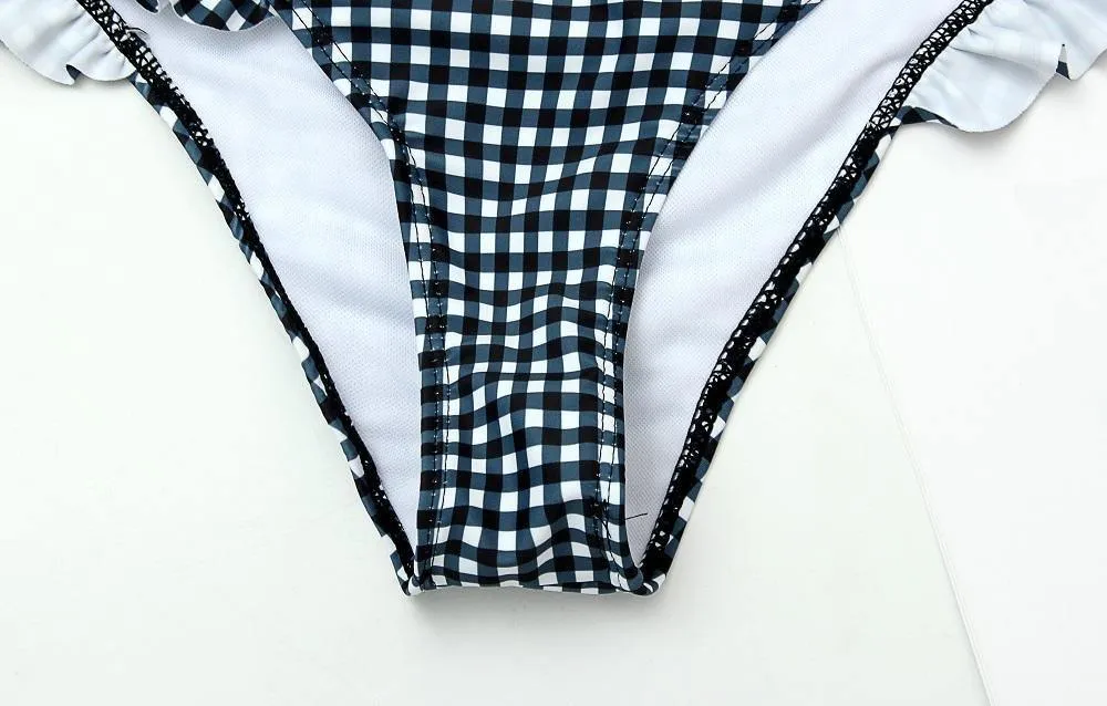 Women Bikini Set Ruffles Padded Swimwear Bikini Hot Sale Swimming Suit