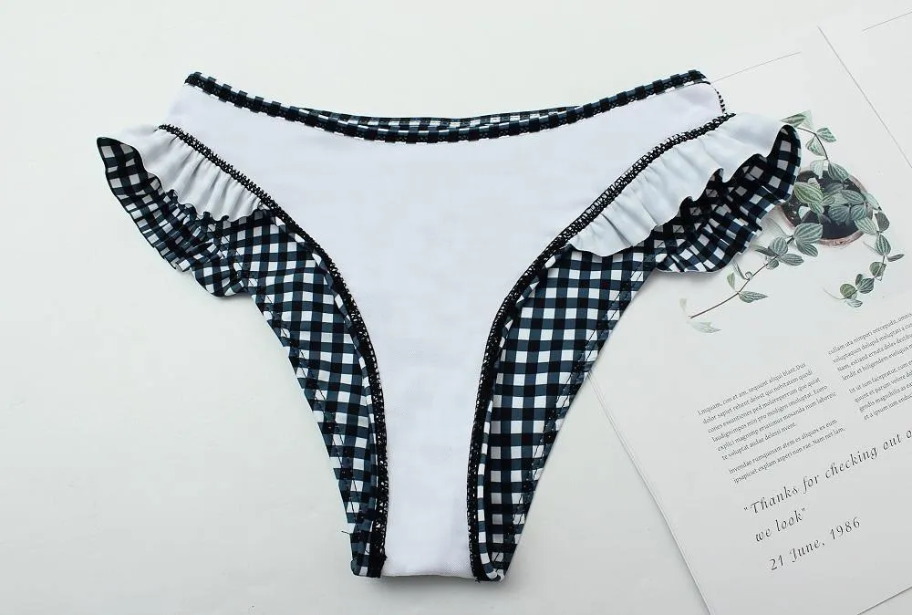 Women Bikini Set Ruffles Padded Swimwear Bikini Hot Sale Swimming Suit