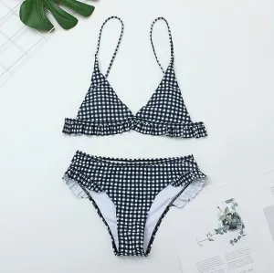 Women Bikini Set Ruffles Padded Swimwear Bikini Hot Sale Swimming Suit