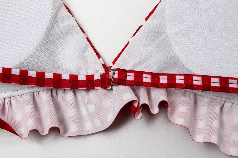 Women Bikini Set Ruffles Padded Swimwear Bikini Hot Sale Swimming Suit