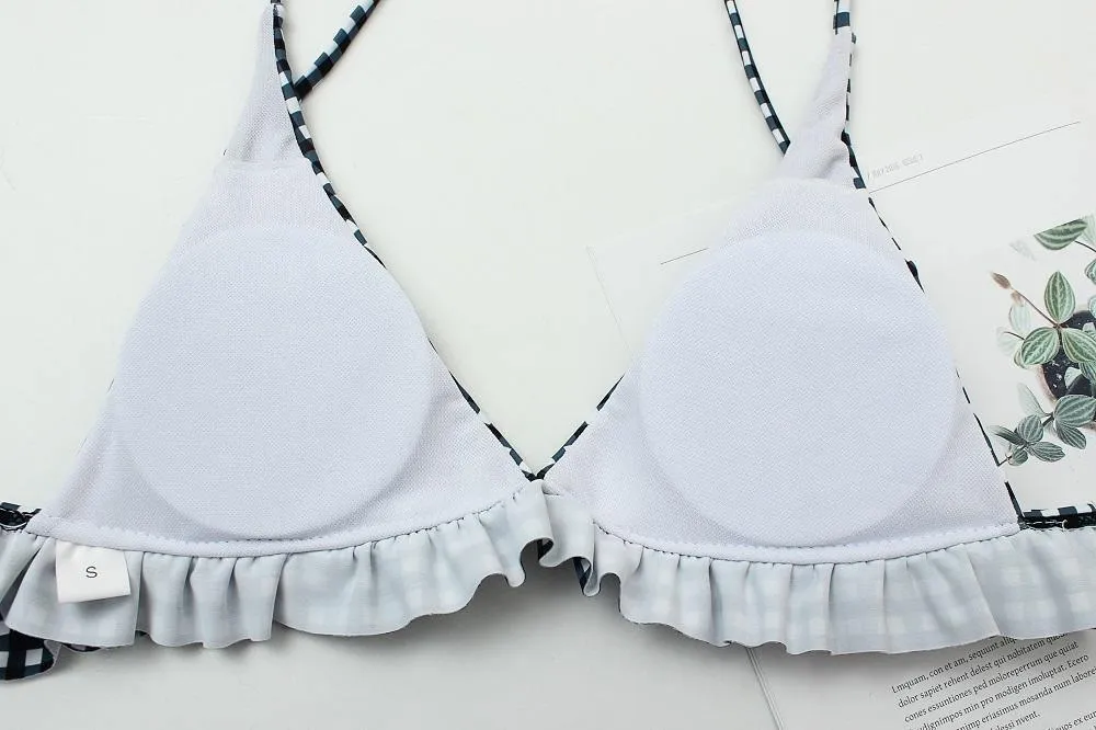 Women Bikini Set Ruffles Padded Swimwear Bikini Hot Sale Swimming Suit