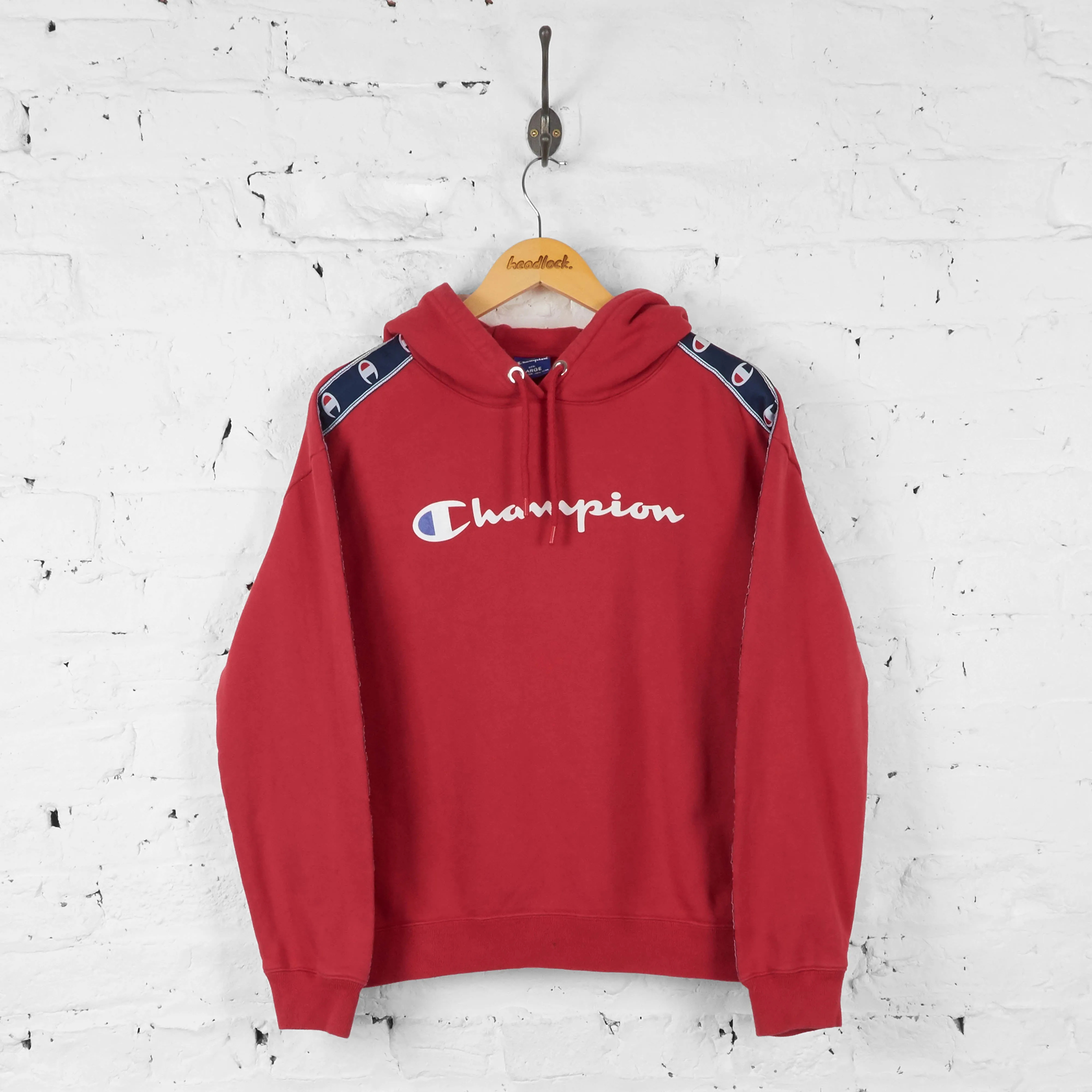 Womens Champion Hoodie - Red - Womens L