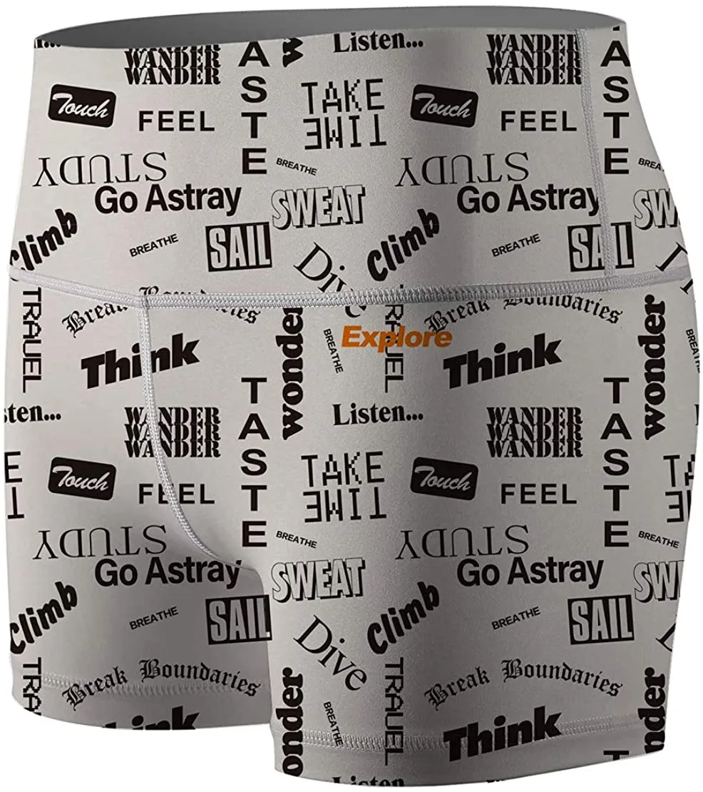 Women's Explore Letter Compression Shorts Fight Shorts