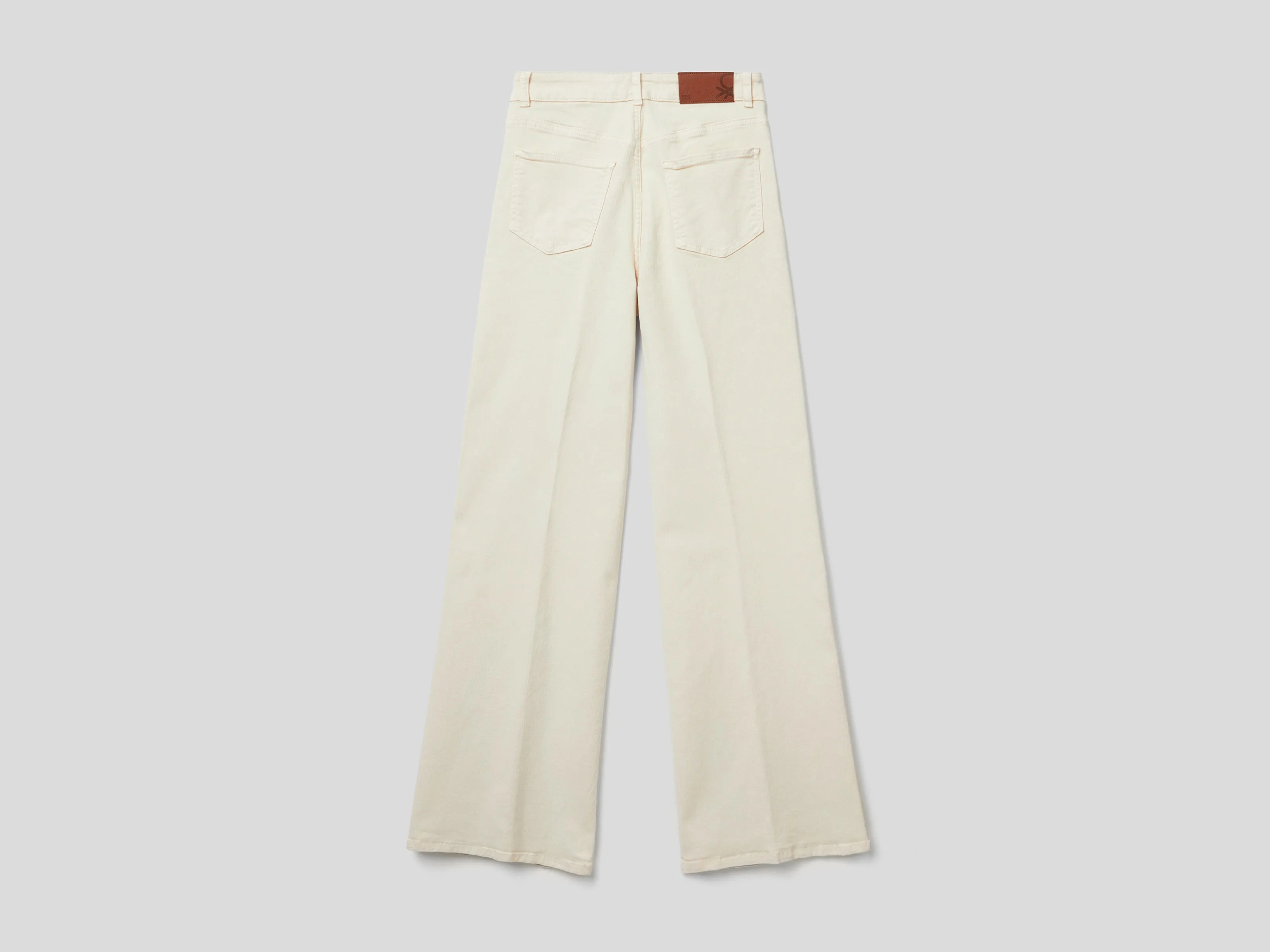 Womens Flared Trousers with Pleated Design