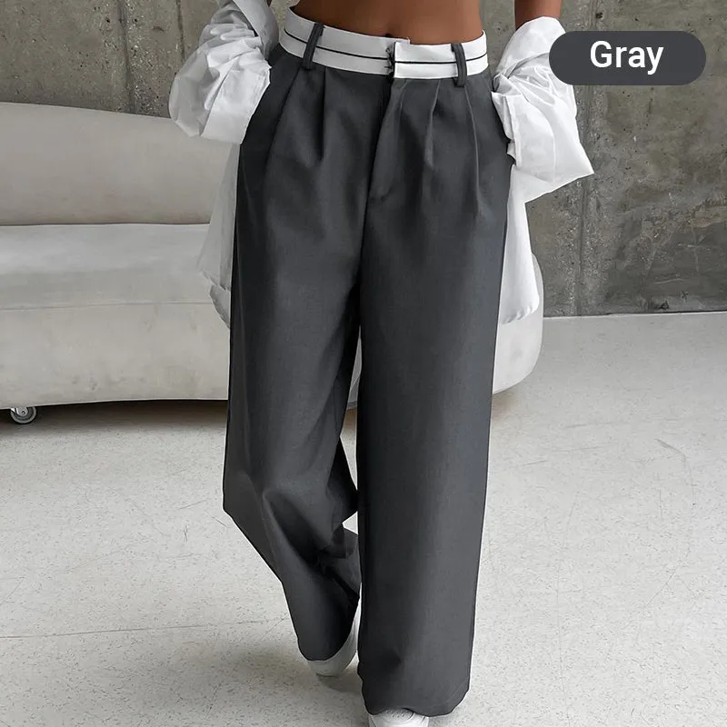 Women's High-Waisted Wide-Leg Trousers