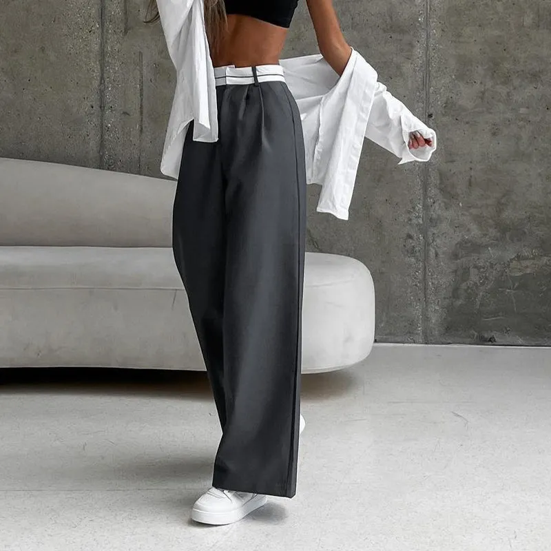 Women's High-Waisted Wide-Leg Trousers