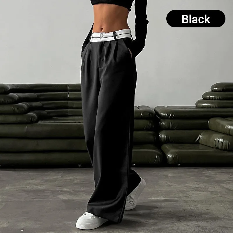 Women's High-Waisted Wide-Leg Trousers